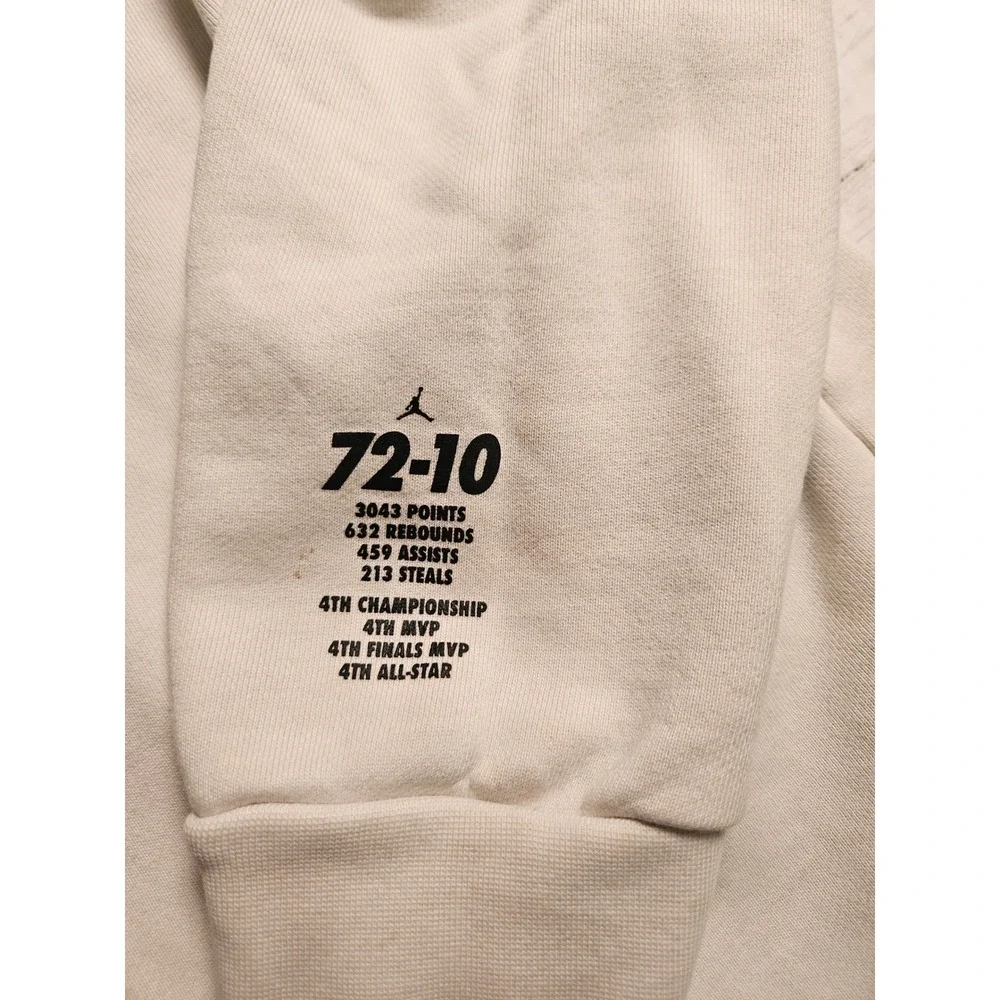 Jordan 72-10 Split Acid Wash Hoodie Mens XL Brown Cream Michael Jordan Jumpman